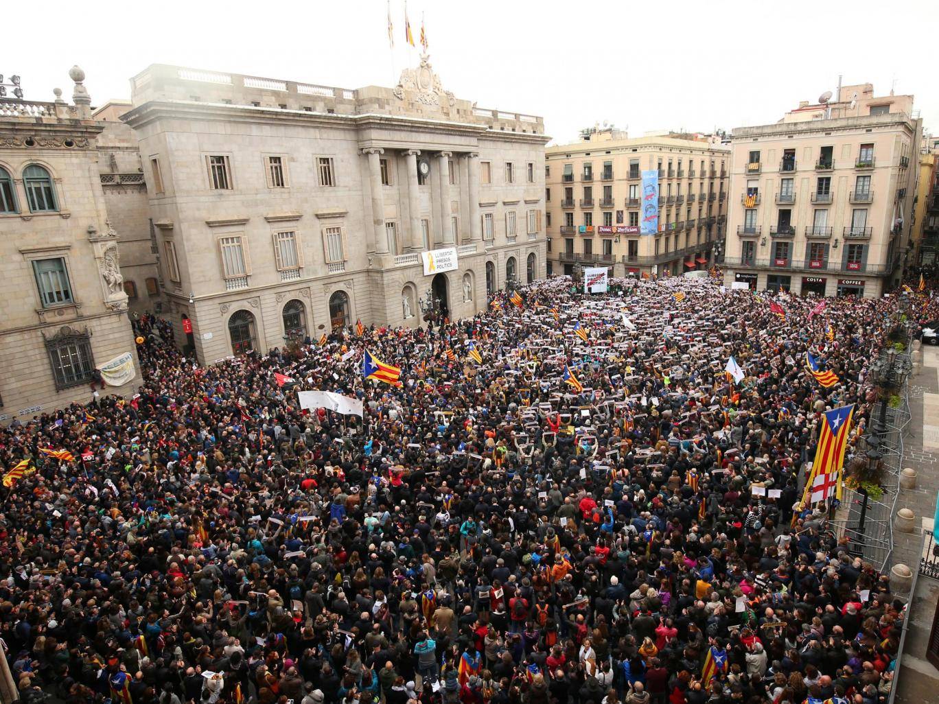 Tens Of Thousands Protest In Catalonia Against Moves Towards ...