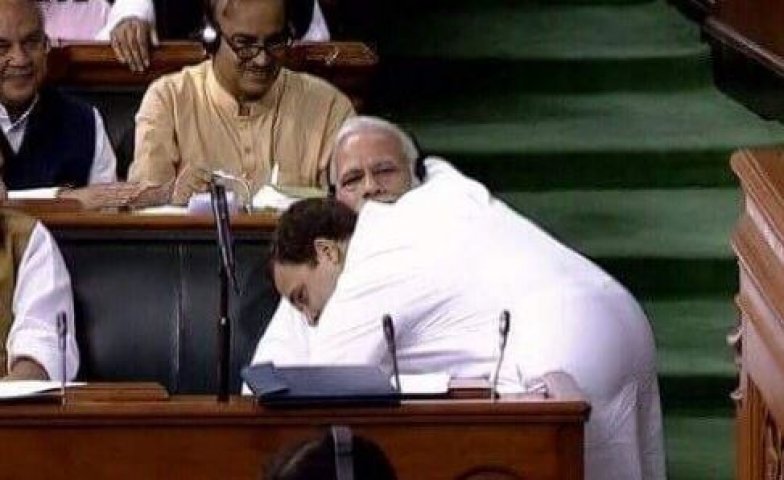 Rahul hug Modi